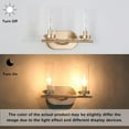 thumbnail image 5 of LNC 12.5-in 2-Light Gold and Clear Glass LED Modern Vanitt Light for Bathroom, 5 of 10