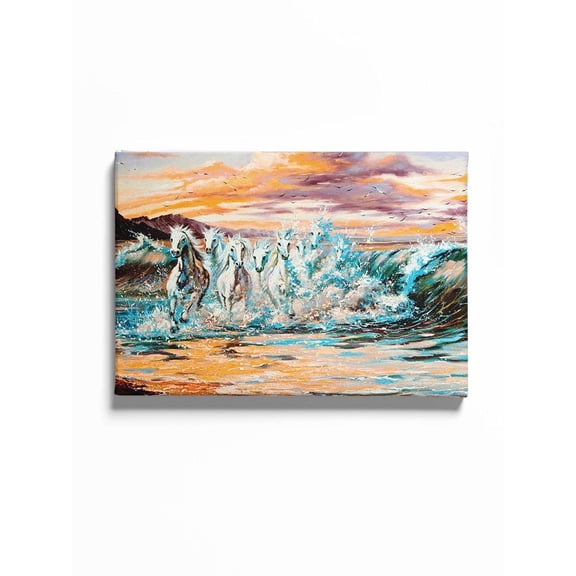 Horses Running On A Wave 20x30 Canvas -Image by Shutterstock,