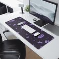 thumbnail image 2 of Long Mouse Pads for Desk,Halloween Purple Spooky Icons Desk Mats on Top Of Desks, Desk Mouse Pad Extra Large with 3mm Non-Slip Base and Stitched Edge for Gaming,Office,Work,Home 31.5x11.8in, 2 of 5