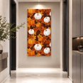 thumbnail image 3 of Canvas Wall Art, White Pumpkin Fall Framed Canvas Prints for Living Room Bedroom, Thanksgiving Maple Leaves Farmhouse Gallery Wrapped Wall Decor for Home Office, Gifts, 40"x60" Ship Next Day, 3 of 9