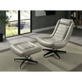 thumbnail image 5 of ACME Piran Top Grain Leather Accent Chair with Swivel in Twilight Gray, 5 of 5