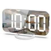Homgeek USB Digital Alarm Clock Mirror LED Clock