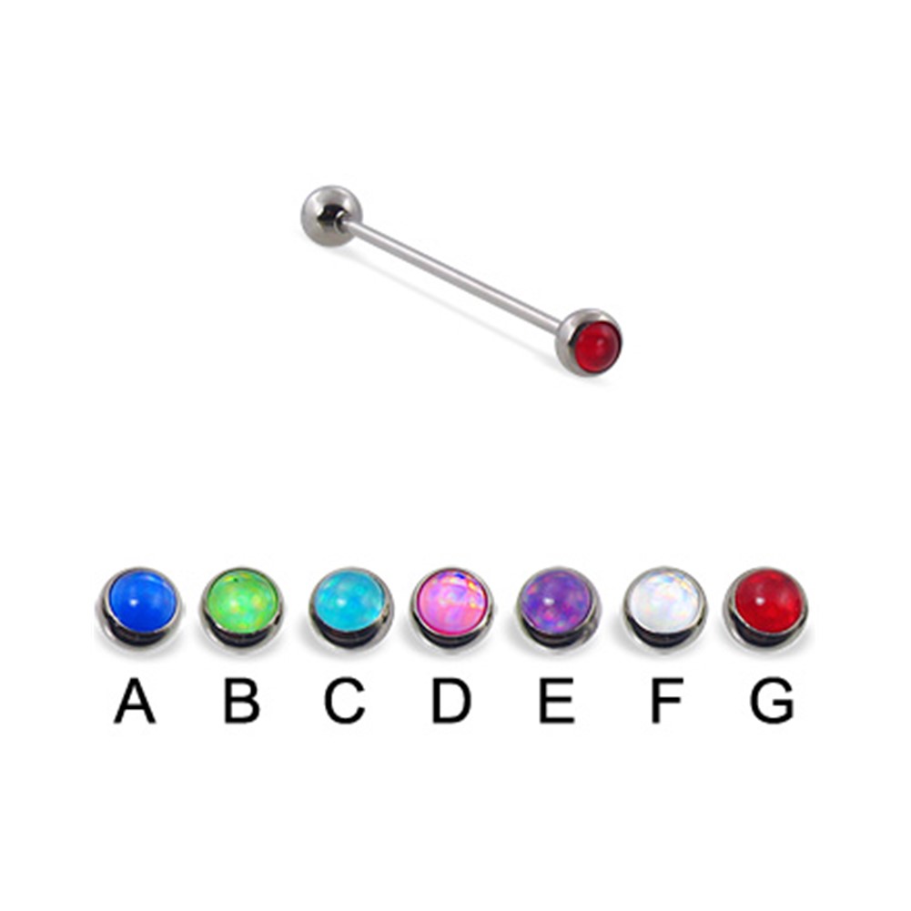 MsPiercing Long Barbell (Industrial Barbell) With Hologram Balls, 16
