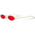 thumbnail image 1 of FEISEDY Vintage Small Sunglasses Oval Slender Metal Frame Candy Colors B2277, 1 of 6