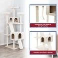 thumbnail image 4 of TRIXIE Celeste Plush 4-Level 69" Cat Tree  Sisal Scratching Posts Condo & Cat Toy Cream, 4 of 8