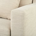 thumbnail image 3 of GDF Studio Noxon Contemporary Fabric 3 Seater Sofa with Accent Throw Pillow, Beige and Dark Walnut, 3 of 11