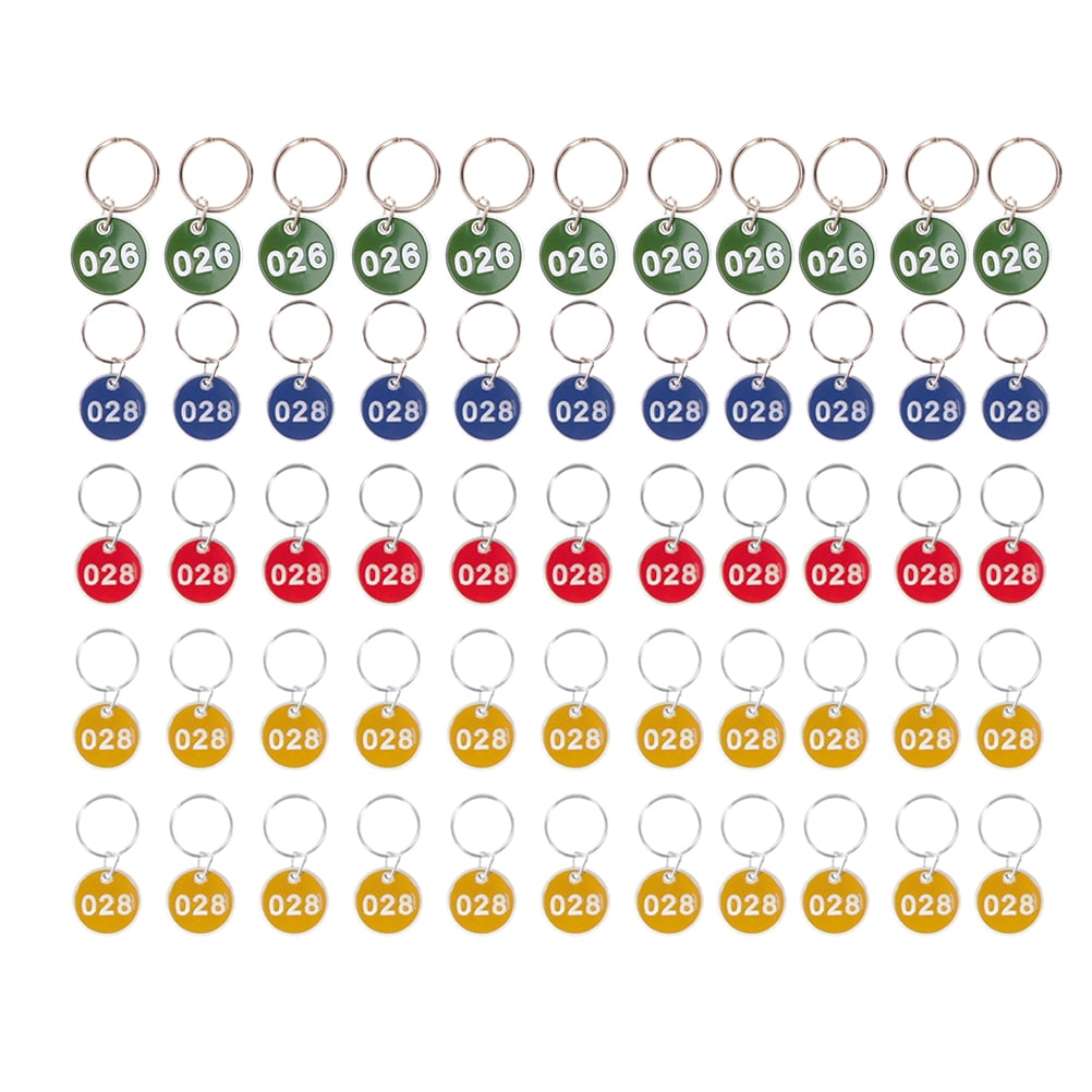 2 Count Number Tag Key Chain Luggage Id Tags Numbered Suitcase Blue