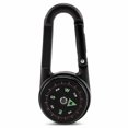 thumbnail image 1 of 2 Pcs 3-in-1 Double Sided Mini Compass Carabiner Thermometer For Outdoor, 1 of 2