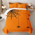 thumbnail image 2 of Feelyou Spooky Spider Bed Spread Queen, Halloween Animal Queen Coverlet Set, Orange, 3-Piece, 1 Comforter and 2 Pillowcases, 2 of 7