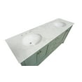 thumbnail image 5 of Horizon 72" Double Bathroom Vanity with Sage Green Cabinet and Engineered Carrara Top, 5 of 6