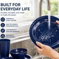 thumbnail image 4 of 16 Pack Plastic Dishes Set for 4, Unbreakable Plates and Bowls Sets, Lightweight Bowls with Plates, Cups,  Dinnerware Set for Camping Picnic, Kitchen Dishes, Microwave Safe, 4 of 6