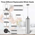 thumbnail image 2 of 2X Milk Frother Handheld Coffee Frother Electric Whisk, USB Rechargeable Foam Maker Bubbler Egg Beater for Hot Chocolate, 2 of 7