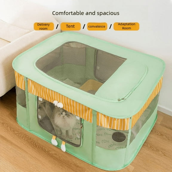 Portable Dog Cat Playpens, Foldable Birthing Box for Cats/Dogs, 360° View, Durable Oxford Fabric, Multi-Size (M-2XL) – Ideal for Labor, Nursing, Isolation, Outdoor Use