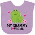 thumbnail image 3 of Inktastic My Grammy Loves Me Granddaughter Girls Baby Bib, 3 of 4