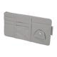 thumbnail image 1 of Organizador de visera de automóvil, bolsa de almacenamiento para visera con cremallera y ranura elástica con soporte para gafas de sol para tarjetas, licencia y bolígrafo, organizador de cuero PU gris, 1 of 1