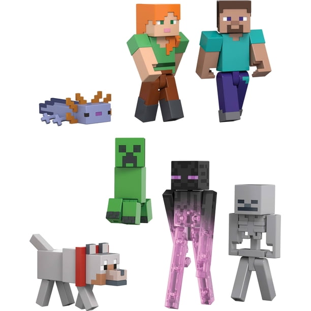 マインクラフト 人形セット Minecraft Evergreen Storypack Set - 7pk, Starter Collection of