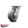 thumbnail image 2 of 5 Inch Kingpinless Thermoplastic Rubber Wheel Swivel Top Plate Caster SCC, 2 of 2