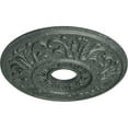 thumbnail image 3 of Ekena Millwork 18"OD x 3 1/2"ID x 1"P Valletta Ceiling Medallion (Fits Canopies up to 3 1/2"), Hand-Painted Athenian Green Crackle, 3 of 6