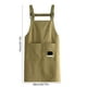 thumbnail image 3 of pstuiky Delantal ajustable con bolsillos para cocina hogar impermeable y a prueba de aceite para catering ropa de trabajo unisex para barbacoa., 3 of 6