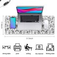 thumbnail image 5 of Long Mouse Pads for Desk,White Gothic Hand Butterfly Pattern Desk Mats on Top Of Desks, Desk Mouse Pad Extra Large with 3mm Non-Slip Base and Stitched Edge for Gaming,Office,Work,Home 31.5"x11.8", 5 of 6