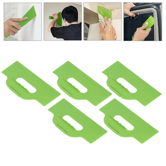 Plastic Putty Scraper, Wear Resisting Flexible Paint Scraper 5PCS 10 Inch Convenient Grip Versatile Usage for Filling Window