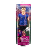 Barbie Ken Soccer Doll, Cropped Hair, #10 Uniform, Soccer Ball, Cleats, Socks, 3 & Up