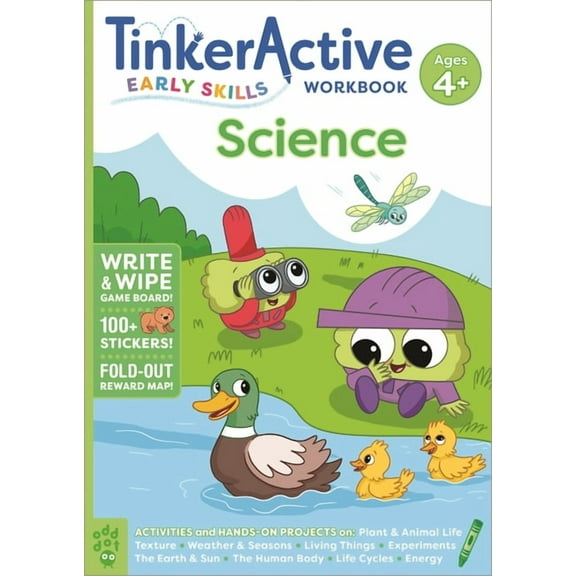 TinkerActive Workbooks: TinkerActive Early Skills Science Workbook Ages 4  (Paperback)