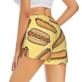 thumbnail image 3 of Goofa Hot Dogs Printed Women 2 in 1 Running Shorts,Quick Dry Athletic Workout Shorts,High Waisted Athletic Shorts with Liner Pockets-, 3 of 9