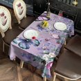 thumbnail image 2 of Purple Butterfly Flower Butterfly Pattern Rectangle Tablecloth 60"x102",Waterproof Polyester Rectangle Table Cloth, Wipeable Spillproof Polyester Tablecloth for Dining, Camping, Indoor and Outdoor, 2 of 6