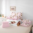 thumbnail image 6 of Erosebridal Pink Cute Bowknot 7-Piece Twin Bedding Sets,American Ball Rugby Sport Bedding Comforter Set For Kids Girls,Reversible, 6 of 7