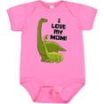 thumbnail image 3 of Inktastic I Love my Mom with Baby and Mommy Brontosaurus Boys or Girls Baby Bodysuit, 3 of 5