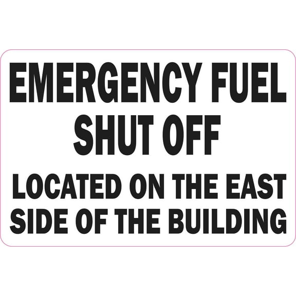 StickerTalk Emergency Fuel Shut Off Magnet, 6 inches x 4 inches