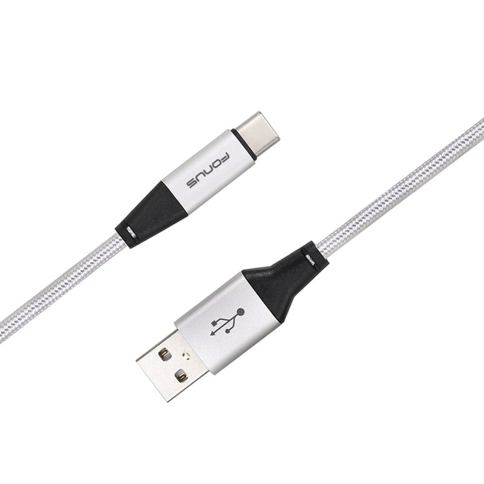 Type-C 6ft USB Cable w 2-Port USB Car Home Charger V7Q for LG G7 ThinQ, Stylo 4 - Motorola One, Moto Z4 Z3 Play Z2 Play Z Play Droid Force Droid X4 G7 Power Play G6 - Nokia 8, 7.1, 3.1 Plus