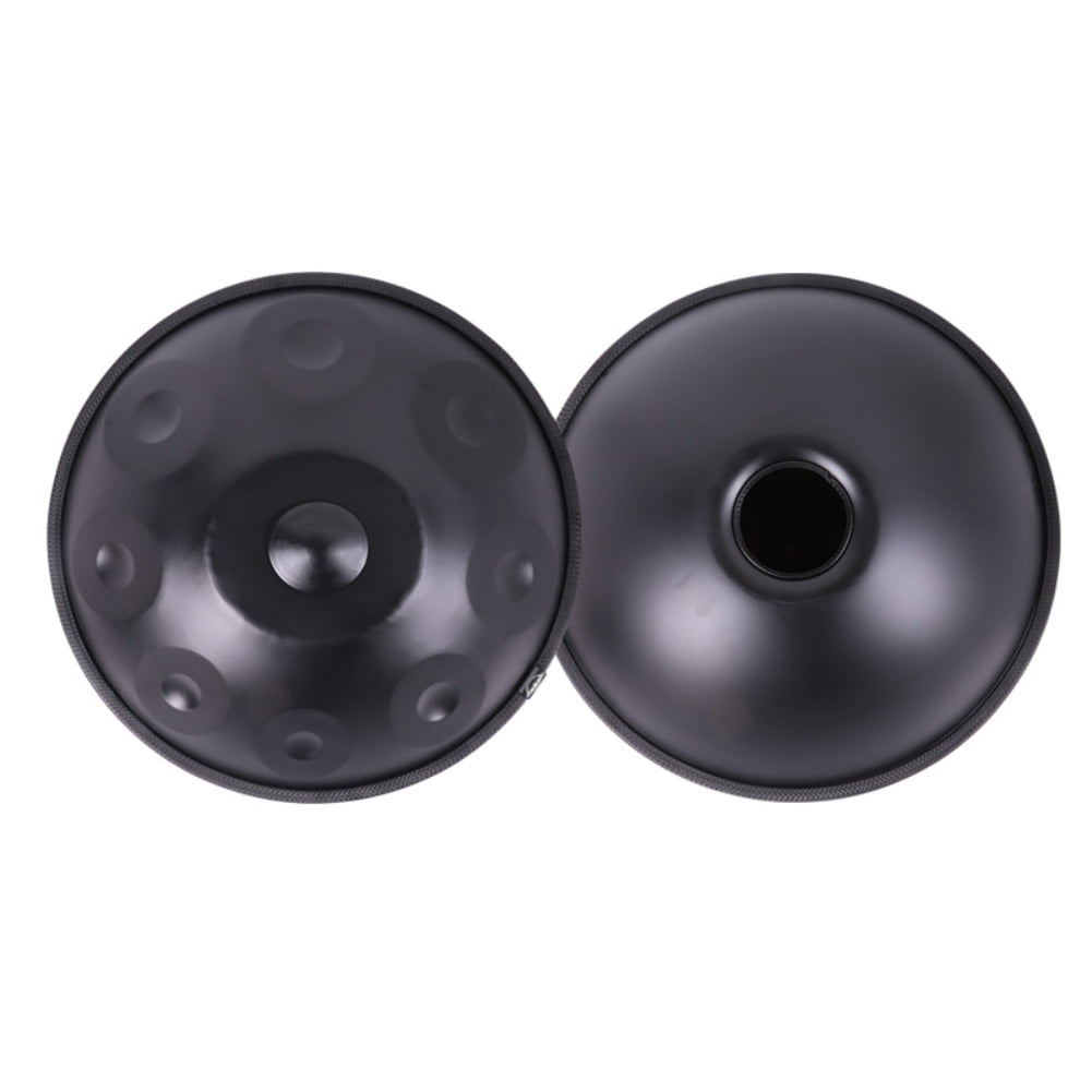 Latourreg 440HZ D Minor 18Inch 9 Notes Black Hand Pan Drum Percussion Musical Drum with Soft Bag