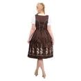thumbnail image 6 of Dirndl Trachten Haus 3 Piece Long  German Oktoberfest Dirndl Dress for Women and Girls - Brown, 6 of 13