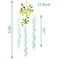thumbnail image 2 of 12 Pack Artificial Flowers Silk Wisteria Vine Ratta Hanging Flower (Red), 2 of 5