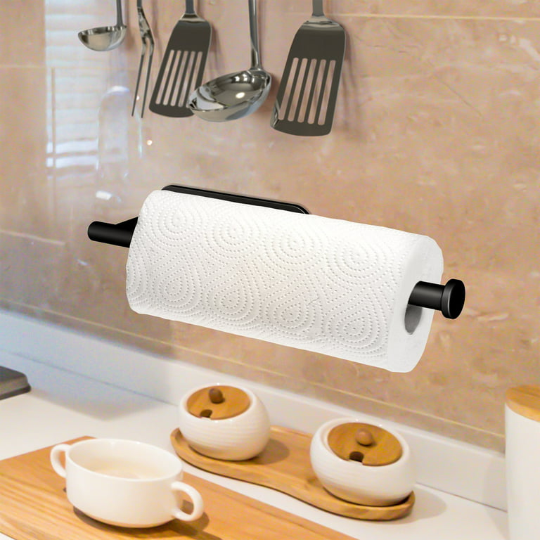 YIGII Paper Towel Holder under Cabinet Mount - Self Adhesive Paper