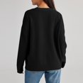 thumbnail image 6 of BODOAO Women's Solid V Neck Button Down Long Sleeve Lightweight Basic Cotton Soft Knit Cardigan Sweaters Women's Autumn Winter Solid Color Long Sleeved Warm Knit Cardigan Sweater Jacket Black L, 6 of 9