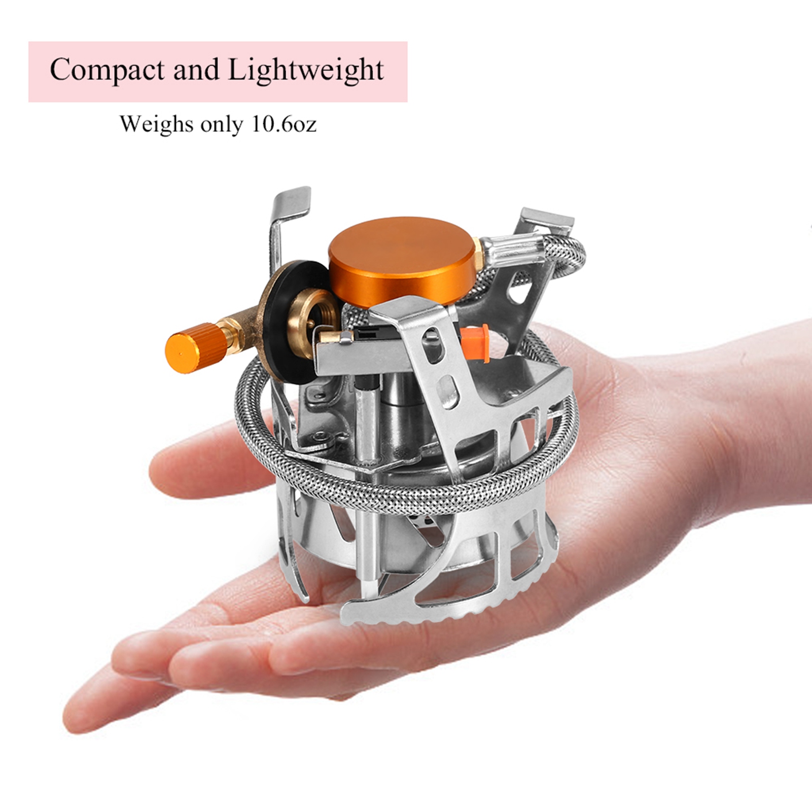 Gas Camping Gas Stove With Gas Adapter Set Improves Burning Efficiency High Safety For Outdoor Hiking Picnic