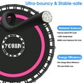 thumbnail image 3 of YORIN Rebounder Foldable Trampoline for Adults, 330LBS Fitness Indoor Trampoline, 48" 40" 50" Mini Exercise Trampoline with Bungees, 3 Level Adjustable Foam Handle Bar, Stable Quiet Small Trampoline, 3 of 9