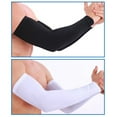 thumbnail image 2 of Toptie 1 Pair Arm Sleeves UV Protection Compression Sleeves For Men Women-1 Pair White-L, 2 of 5