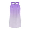 thumbnail image 3 of XMMSWDLA Tank Tops Women Loose Fit Summer Tops Halter Neck Sleeveless Tanks Trendy Blouse Purple Basic Tank Tops Women, 3 of 4