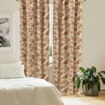 thumbnail image 3 of Ambesonne Paisley Window Curtains, Leaves, Each 28" W x 63" L, Red Beige, 3 of 5