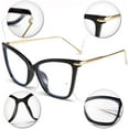 thumbnail image 5 of FEISEDY Oversized Cat Eye Glasses Frame Blue Light Blocking Eyewear for Women B2589, 5 of 14