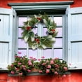 thumbnail image 4 of 15.74 Inch Real Touch Christmas Wreath with Pinecones and Berries, Artificial Cedar Pine Wreath for Front Door, Farmhouse Holiday Decor for Indoor Outdoor Christmas Decoration, 4 of 4