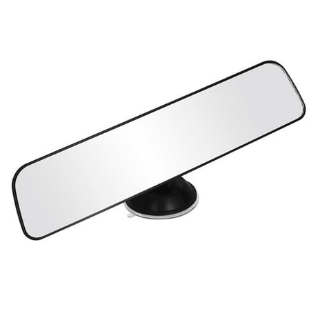 Black Car Mirror for Universal Use Providing Wide Angle View and Safety Features Glass and ABS 2