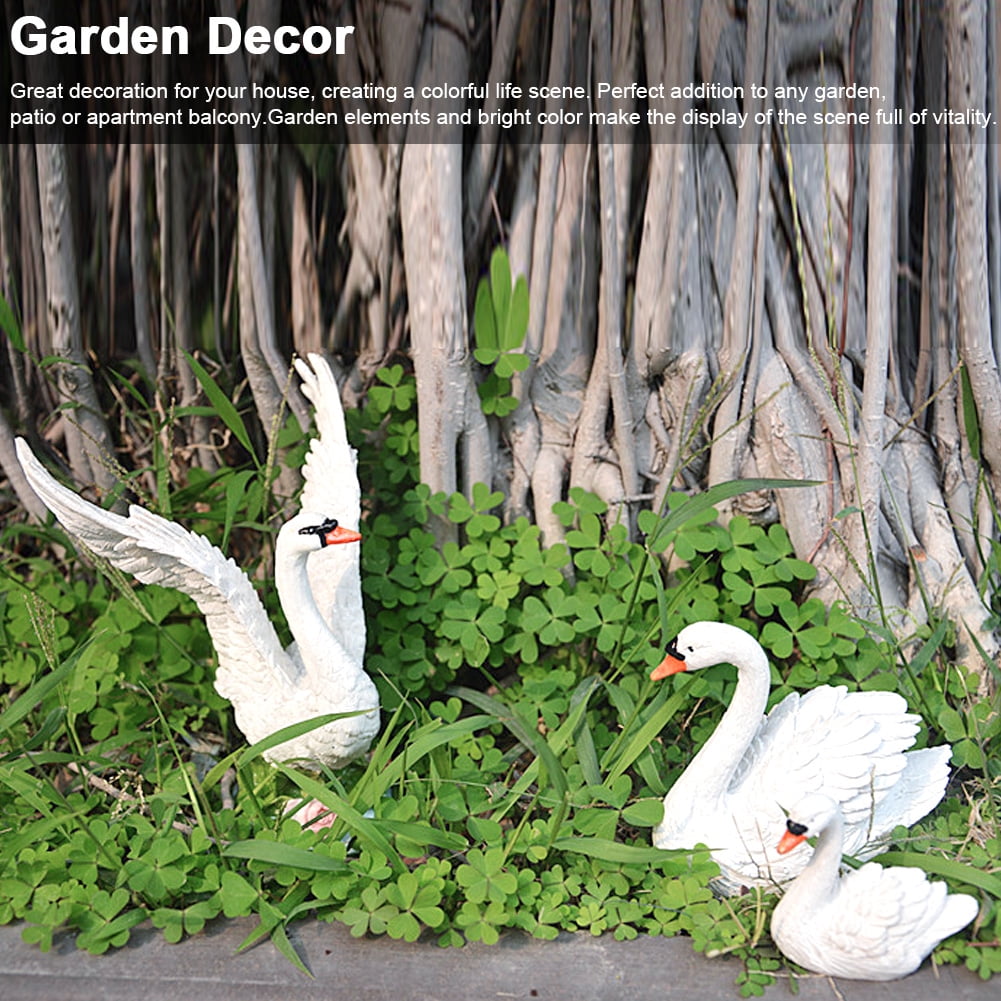 Beautiful And Elegant Garden Decor Swan Ornament For Garden Courtyard 