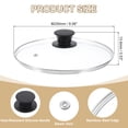 thumbnail image 2 of Uxcell 1 Pack Universal Lid for Pot Fit 8.5 Inch Cookware, Replacement Glass Pan Lids, 2 of 6