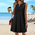 thumbnail image 2 of Women's 2026 Summer Dress Casual Fashion V Neck Embroidered Sleeveless Top Boho Dress by Yigetop Black 3XL, 2 of 8