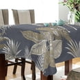 thumbnail image 3 of Tropical Palm Leaves Rectangle Tablecloth, Dust Proof Anti Wrinkle Wipeable Table Cloth Tabletop for of Dinner Kitchen Wedding Holiday Party 54"x72" Home Decor, 3 of 7